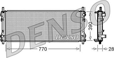 DENSO Радиатор охлаждения FORD TRANSIT 2.3/2.4D 00- (1113206, DRM10103)