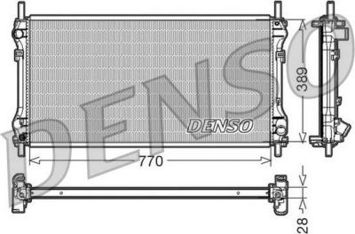 DENSO Радиатор охлаждения FORD Transit 2,0DI/2,0TDCi 00- (4596740, DRM10104)