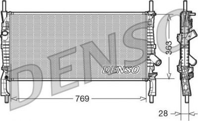 DENSO Радиатор охлаждения FORD TRANSIT 2.3/2.2TD/2.4TD 06- (1383317, DRM10106)