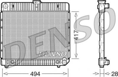 Denso DRM17021 радиатор, охлаждение двигателя на MERCEDES-BENZ S-CLASS (W126)