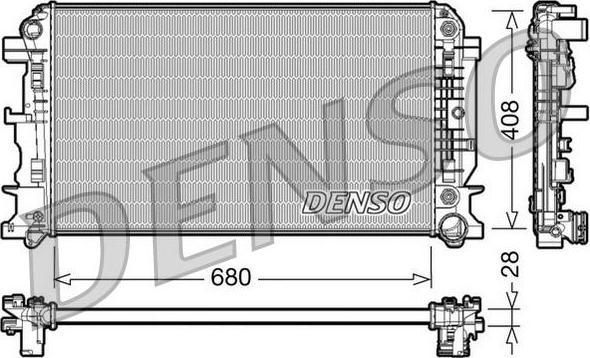 DENSO Радиатор, охлаждение двигателя (DRM17044)