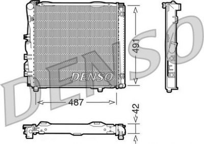 Denso DRM17052 радиатор, охлаждение двигателя на MERCEDES-BENZ S-CLASS (W126)