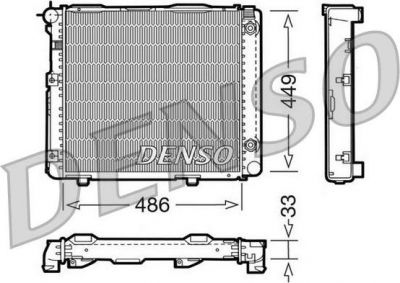 Denso DRM17067 радиатор, охлаждение двигателя на MERCEDES-BENZ 190 (W201)