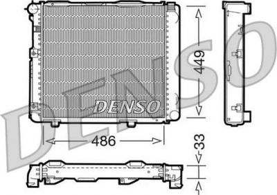 Denso DRM17068 радиатор, охлаждение двигателя на MERCEDES-BENZ 190 (W201)