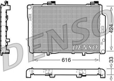 DENSO Радиатор охлаждения MERCEDES C 180 / 200 220 AC (W 202) (2025002103, DRM17070)