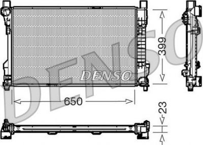 DENSO Радиатор системы охлаждения MERCEDESBENZ CCLASS (W203) C 180/C200 (2035000403, DRM17081)