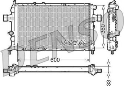 DENSO Радиатор охлаждения OPEL Astra G 2.0-2.2 TDI - 16V. DIESEL (1300208, DRM20018)
