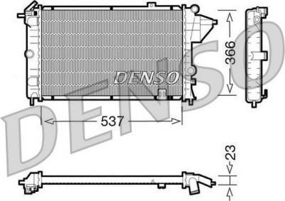 Denso DRM20023 радиатор, охлаждение двигателя на OPEL VECTRA A (86_, 87_)