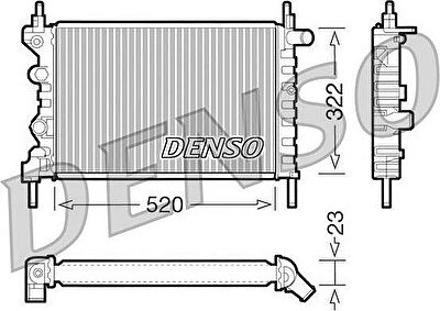 Denso DRM20031 радиатор, охлаждение двигателя на OPEL KADETT E фургон (37_, 47_)