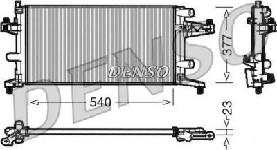 DENSO Радиатор основной OPEL Corsa C 1.0/1.2L 00-06 (DRM20040)