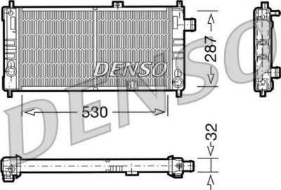 Denso DRM20064 радиатор, охлаждение двигателя на OPEL KADETT D (31_-34_, 41_-44_)