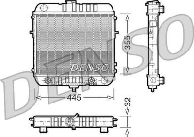 Denso DRM20073 радиатор, охлаждение двигателя на OPEL REKORD E (17_-19_, 11_, 14_, 16_)