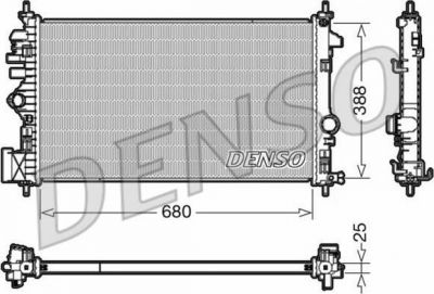 Denso DRM20109 радиатор, охлаждение двигателя на OPEL INSIGNIA