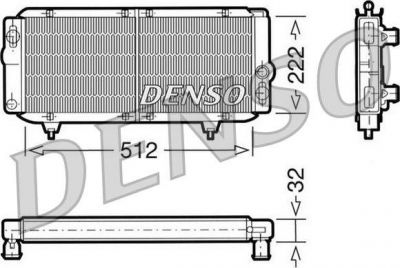 Denso DRM21001 радиатор, охлаждение двигателя на PEUGEOT 104 купе