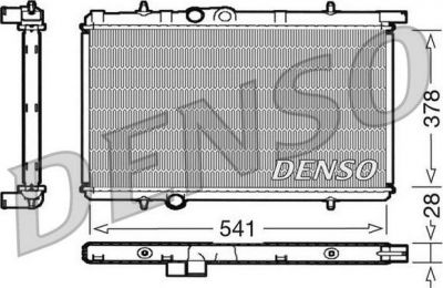 DENSO Радиатор охлаждения PEUGEOT 206 1.9 / 2.0 D Xsara Picasso 1.6 / 1.8 MAN. (133040, DRM21021)