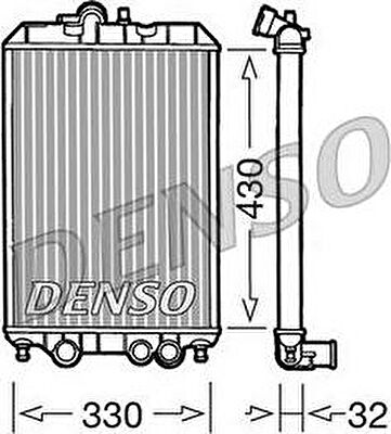 Denso DRM22002 радиатор, охлаждение двигателя на PIAGGIO PORTER c бортовой платформой/ходовая часть