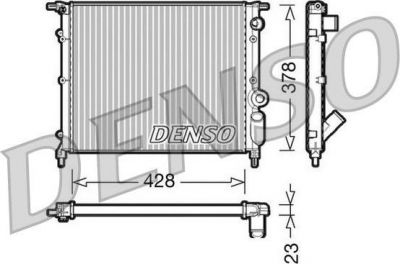 Denso DRM23004 радиатор, охлаждение двигателя на RENAULT CLIO I (B/C57_, 5/357_)