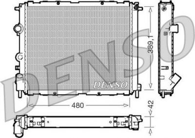 Denso DRM23009 радиатор, охлаждение двигателя на RENAULT CLIO II (BB0/1/2_, CB0/1/2_)