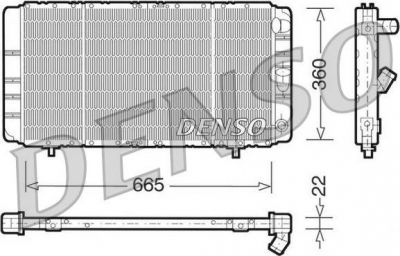 Denso DRM23020 радиатор, охлаждение двигателя на RENAULT 21 универсал (K48_)