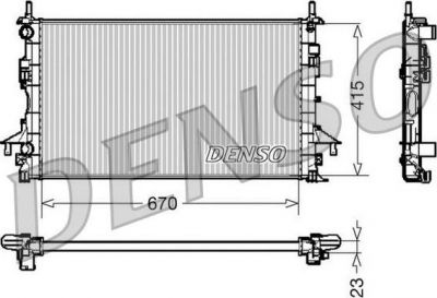 DENSO Радиатор охлаждения RENAULT LAGUNA II 1.6-2.0/1.9D 01- (8200008764, DRM23083)