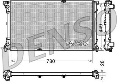 DENSO Радиатор охлаждения RENAULT Trafic V 2.5 DCI A/C (8200297816, DRM23098)