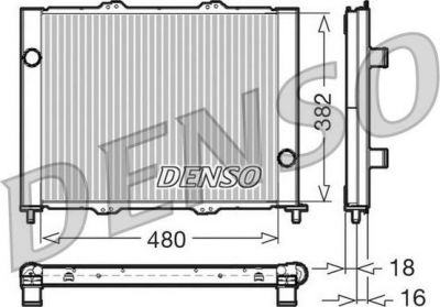 DENSO Радиатор охлаждения RENAULT Clio II (AC)/Nissan (K12) (8200116110, DRM23099)