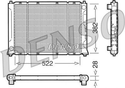 Denso DRM24012 радиатор, охлаждение двигателя на ROVER 400 (RT)