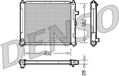 Denso DRM24013 радиатор, охлаждение двигателя на ROVER 400 (RT)