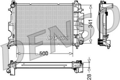 Denso DRM25011 радиатор, охлаждение двигателя на SAAB 9-3 кабрио (YS3F)