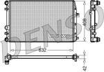 Denso DRM26011 радиатор, охлаждение двигателя на VW POLO (9N_)