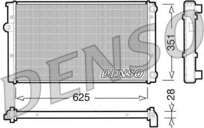 DENSO Радиатор охлаждения VOLKSWAGEN Golf III Vento 1.6/ 1.8/ 2.0/ 1.9TDI (1H0121253BA, DRM32009)