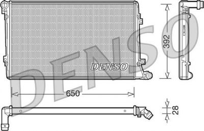 DENSO Радиатор охл. ДВС VAG Golf V, Passat, Caddy, Octavia (1K0121251AK, DRM32019)