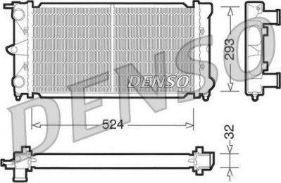 Denso DRM32020 радиатор, охлаждение двигателя на VW PASSAT (32B)