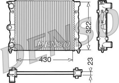 Denso DRM32022 радиатор, охлаждение двигателя на VW PASSAT (32B)