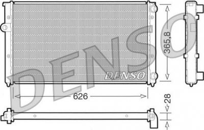 DENSO Радиатор охлаждения VOLKSWAGEN Passat III 1.9D / 1.9TD (1H0121253AE, DRM32027)