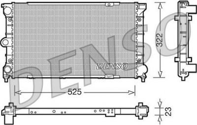 Denso DRM32031 радиатор, охлаждение двигателя на VW POLO купе (86C, 80)