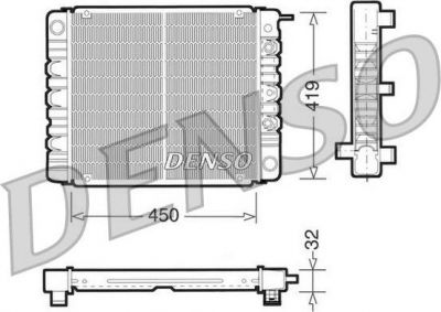Denso DRM33002 радиатор, охлаждение двигателя на VOLVO 240 Kombi (P245)