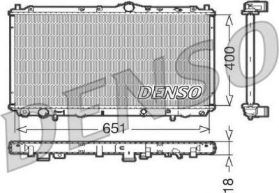 DENSO Радиатор основной MITSUBISHI Carisma/Space Star/VOLVO S40 1.6...2.0L (DRM33061)