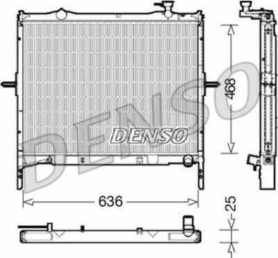 Denso DRM43001 радиатор, охлаждение двигателя на KIA SORENTO I (JC)