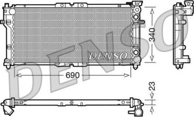 DENSO Радиатор охлаждения Mazda 626 (GF), MX-6 92- (FS2015200E, DRM44004)