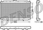 DENSO Радиатор охлаждения NISSAN Primera (P11/12) 06.96- (21410-2F603, DRM46010)