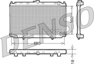 DENSO Радиатор основной NISSAN Primera P11 96-02 (DRM46011)