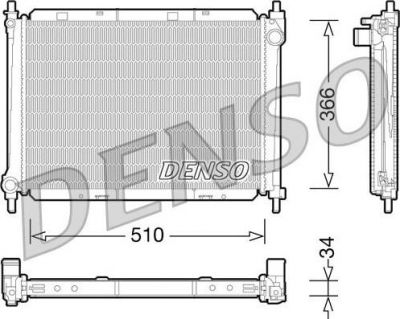 Denso DRM46037 радиатор, охлаждение двигателя на NISSAN MICRA III (K12)