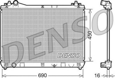 DENSO Радиатор основной SUZUKI Grand Vitara II 2.0/2.4L 05->/МКПП (DRM47016)