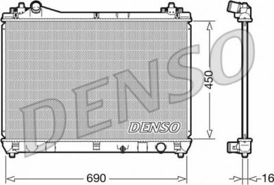 Denso DRM47031 радиатор, охлаждение двигателя на SUZUKI GRAND VITARA II (JT)