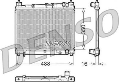 DENSO Радиатор охлаждения TOYOTA YARIS 99- (1640021080, DRM50006)