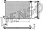 DENSO Радиатор охлаждения LEXUS RX400H 3.3I 24V 05- АКПП (1604120353, DRM51005)