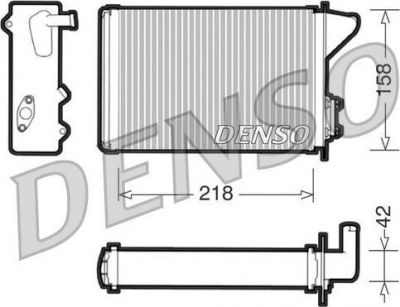 Denso DRR09040 теплообменник, отопление салона на FIAT UNO (146A/E)