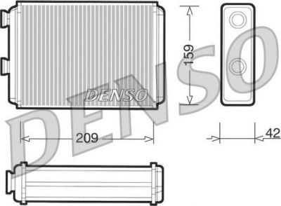 DENSO Радиатор отопителя FIAT DOBL (46722928, DRR09070)