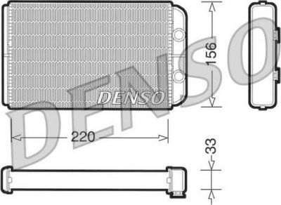 Denso DRR09090 теплообменник, отопление салона на FIAT BRAVO II (198)